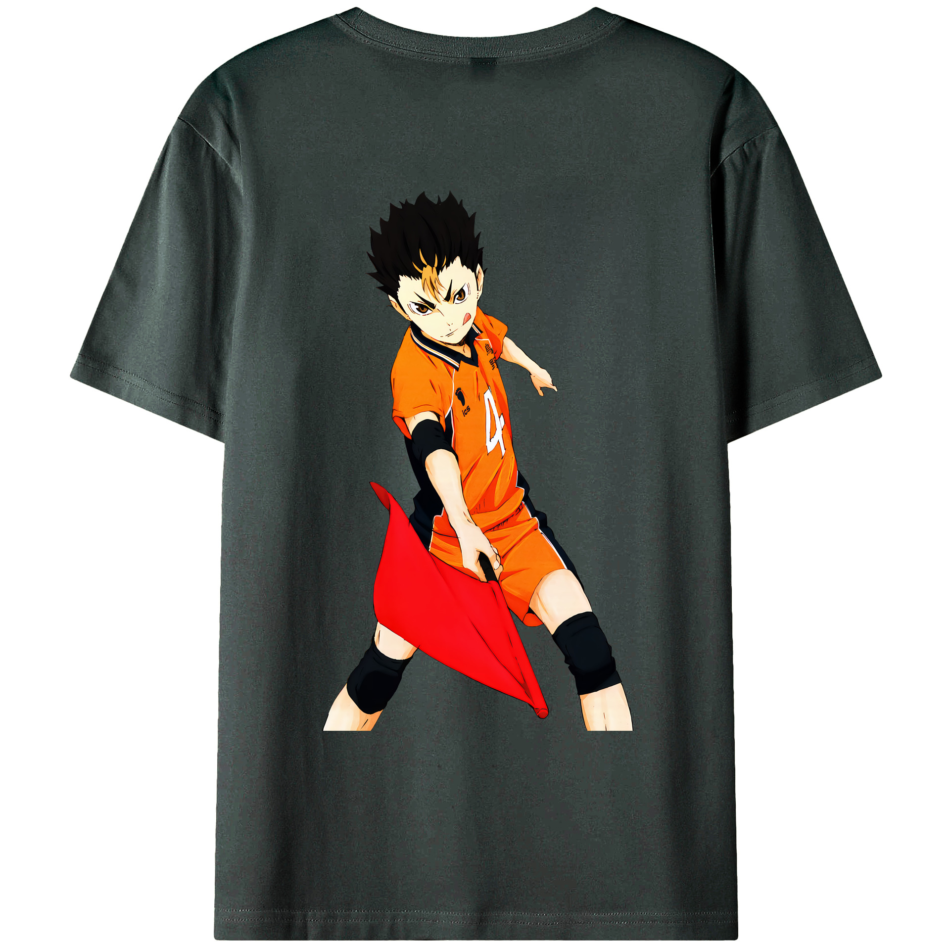 （画像用） ハイキュー!! Haikyu!! 綿100％ メンズ半袖Tシャツ（バックプリント） 通気性